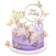 thumbnail image 1 of Set de decoración para pastel de cumpleaños con mariposas de 22 piezas LANGPA, 1 of 5
