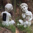 thumbnail image 4 of Solar Garden Statues Outdoor Garden Children Boy Girl Statue Outdoor Sculpture Decor Boys Girls For Outdoor Garden Decorative, 4 of 5