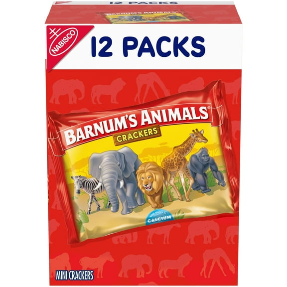 BARNUM'S Original Animal Crackers, Kids Snacks, 12 Snack Packs