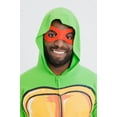 thumbnail image 4 of Teenage Mutant Ninja Turtles Donatello Raphael Leonardo Zip Up Costume Coverall and Reversible Masks Adult, 4 of 5