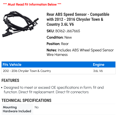 thumbnail image 2 of Rear ABS Speed Sensor - Compatible with 2012 - 2016 Chrysler Town & Country 3.6L V6 2013 2014 2015, 2 of 2