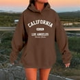 thumbnail image 2 of Womens Zip Up Hoodies Seamless Hoodie Travel Look Women's Casual Hoodie With Letter Print Fashion Pullover Sweatshirt Comfortable Soft Lined Hooded Jacket For Fall Winter, 2 of 4