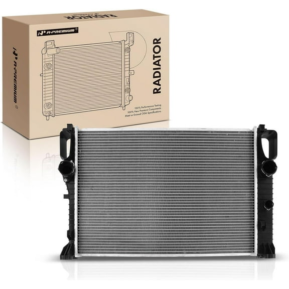 A-Premium Engine Coolant Radiator with Transmission Oil Cooler Compatible with Mercedes-Benz E500 2003-2006 CLS500 2006 5.0L, Automatic Transmission, Replace# 2115003102