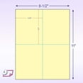 thumbnail image 2 of 8-1/2" x 11" Laser/Inkjet Postcards 4 Per Page, 4-1/4" x 5-1/2" Each Card  Canary, 200 Cards, 2 of 6