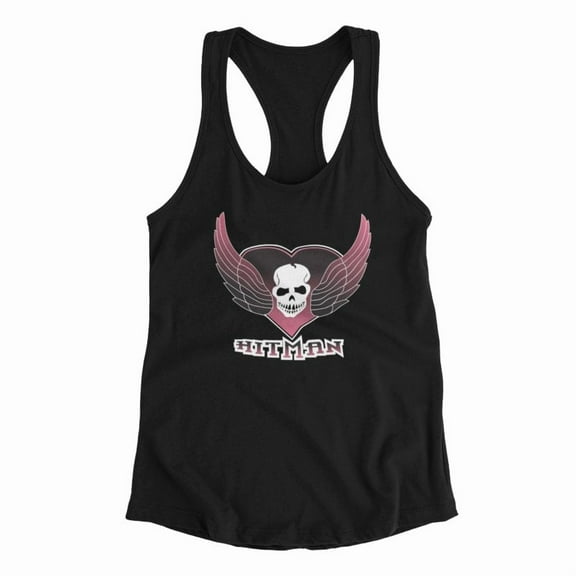 The Hitman Bret Hart Skull Wings Logo Womens Tank Top