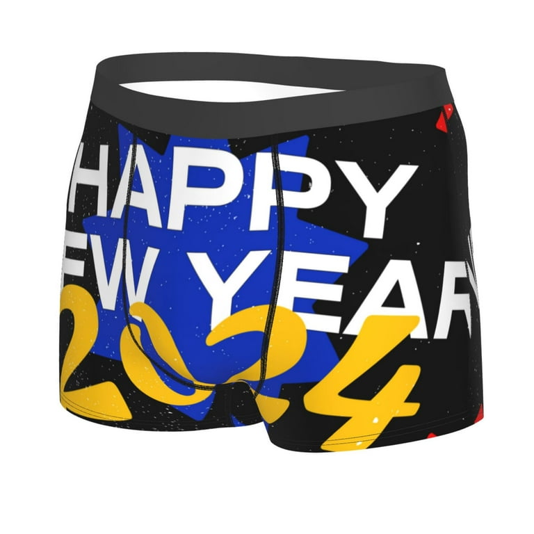 Kll Happy New Year 2024 Men'S Cotton Boxer Briefs Underwear-Xx-Large