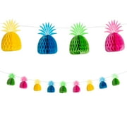 Fun Express Bright Pineapple Honeycomb Garland