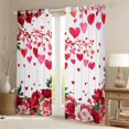 thumbnail image 2 of Feelyou Valentines Day Rose Curtains Pack of 2 (42x84 Each), Love Heart Curtains Blackout, 2 of 6