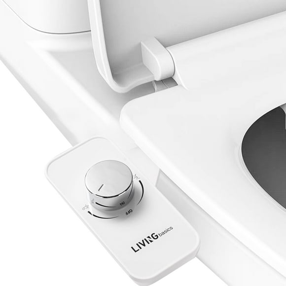 Ultra-Thin Toilet Bidet Attachment with Adjustable Water Pressure, Dual Nozzle Self Cleaning Bidet Toilet Non-Electric Bidet for Toilet Seat
