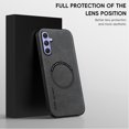 thumbnail image 4 of Allytechgroup Galaxy A23 Case, Magsafe Compatible Shockproof Vintage PU Leather Mangetic Back Cover Anti-Scratch Phone Case for Samsung Galaxy A23, Gray, 4 of 10