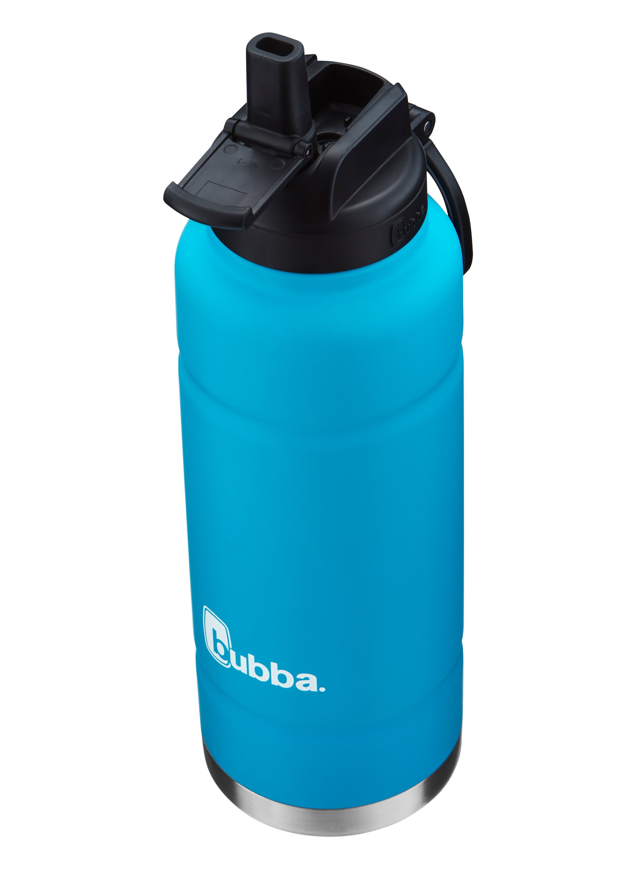 Bubba Stainless Steel Trailblazer Water Bottle with Straw, Rubberized Blue, 40 oz