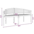 thumbnail image 5 of vidaXL Banana Bench Outdoor Patio Banana Bench with Armrest Solid Wood Teak, 5 of 8