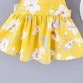 thumbnail image 6 of Odeerbi Toddler Girl Summer Beach Dress with Sun Hat Kids Baby Cute Flowers Print Suspender Dress Skirt Hat Suit Yellow, 6 of 6