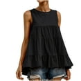 thumbnail image 2 of Women's Summer Casual O-Neck Regular Soild Long Sleeve T-Shirt Blouse womens tops clearance, 2 of 9