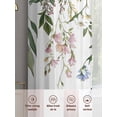 thumbnail image 6 of Spring Floral Leaves Sheer Curtains 84 Inch Length 2 Panels Set, Vintage Flowers Farmhouse Voile Window Treatment Rod Pocket Curtains Sheers Drapes for Bedroom/Living Room/Kitchen 52"x84"x2, 6 of 7