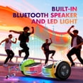 thumbnail image 4 of HOVERSTAR Hoverboard for Kids & Teens (Hoverstar 2.0 System), Chrome & Stylish Design, Built-in Bluetooth Speaker, LED Flashing Wheels, Self-Balancing Electric Scooter, UL 2272 Certified(RAINBOW), 4 of 7
