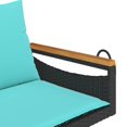 thumbnail image 5 of vidaXL Swing Bench with Cushions Black 109x62x40 cm Poly Rattan, 5 of 5