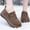Khaki, variant on Women Slip On Winter Boots Insulated Warm Comfortable Flat Sole Non Slip Traction Outdoor Casual Shoes