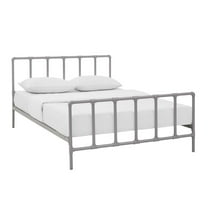 Dower Queen Stainless Steel Bed Gray