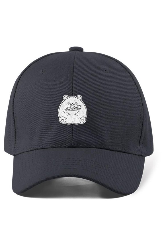 White Bear Eating Noodles Art Hat -Image by Shutterstock, Small