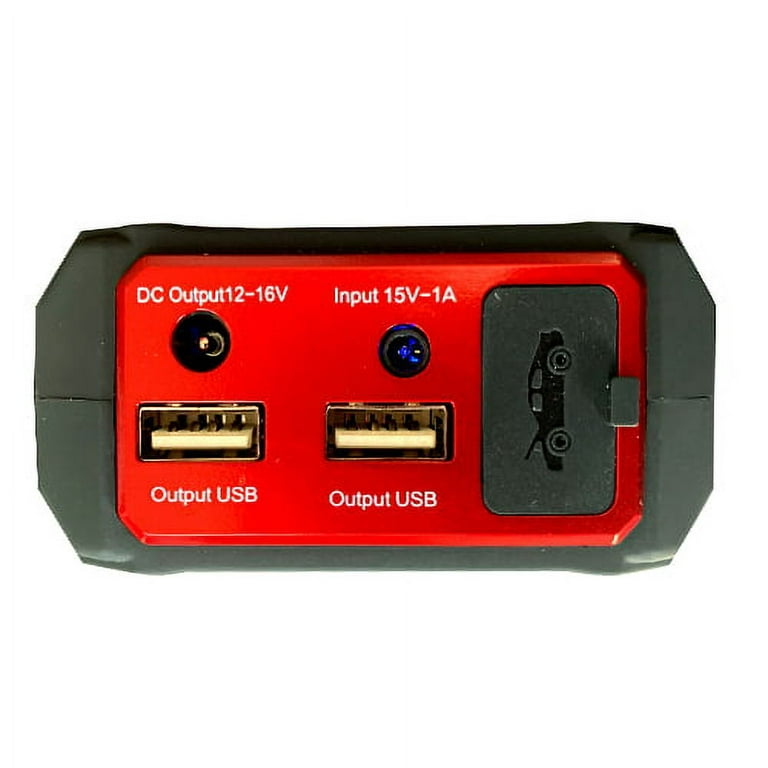 Car Jump Starter, 10A Portable Charger Power Bank with LED Flash