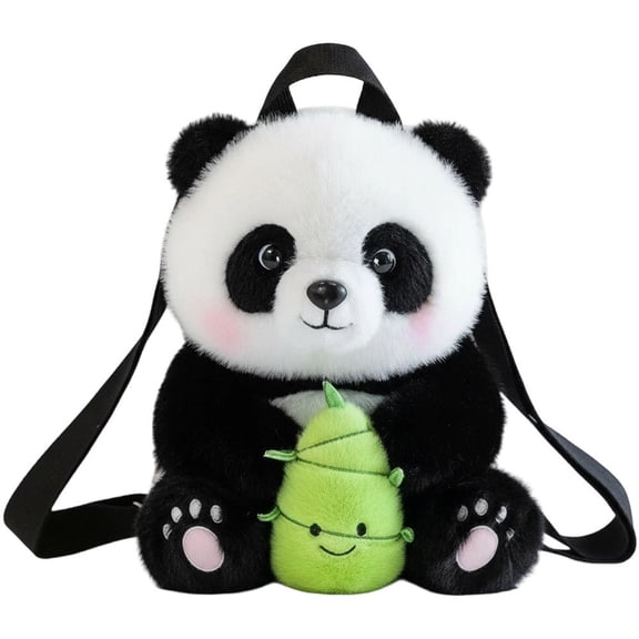 Plush Backpack, Panda Backpack Bag, Durable Travel Rucksack Lightweight Plush Animals Backpack Purse