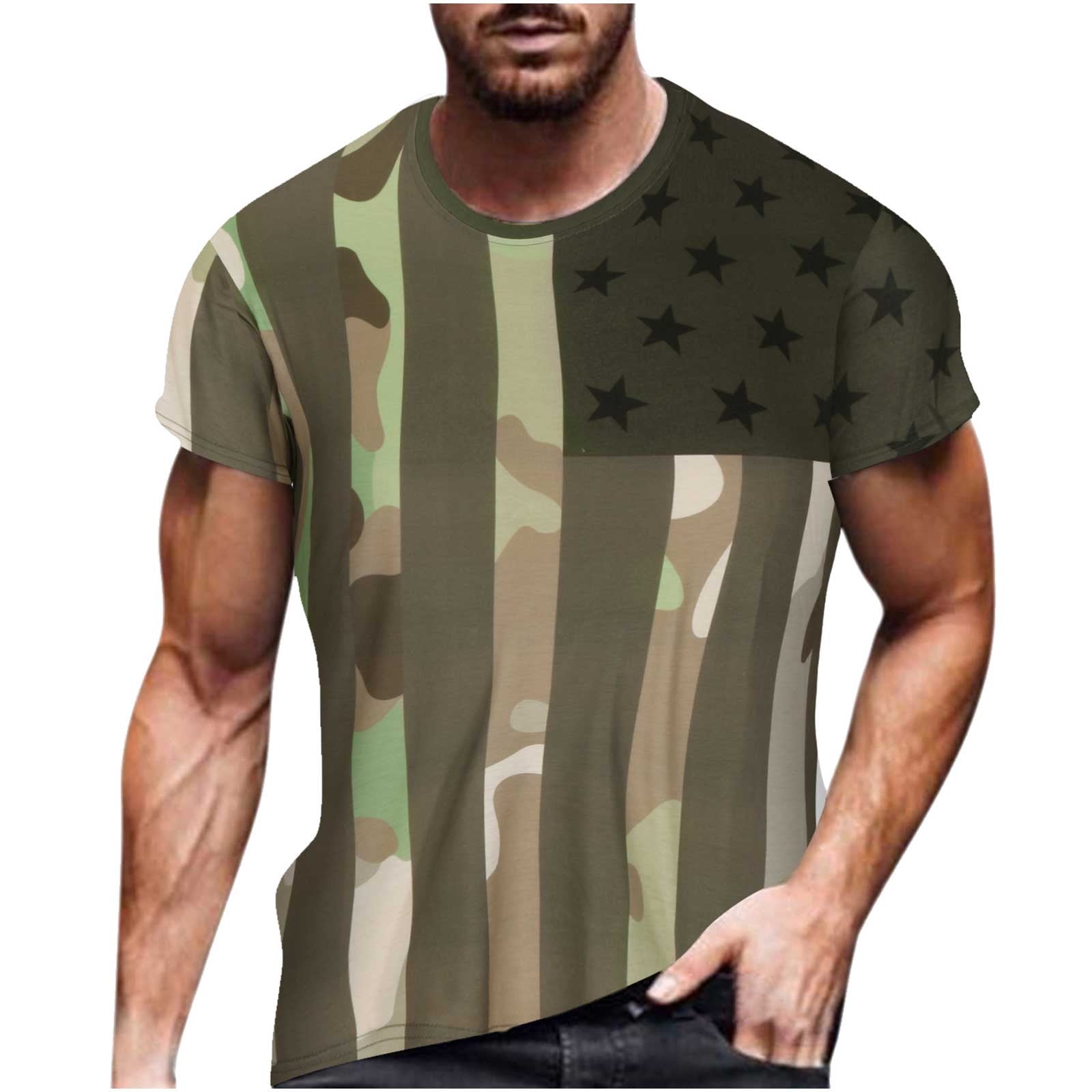 XZNGL Mens Fashion Summer Independence Day Cross Print Casual 百貨店の販売 shirt pattern sleeve short
