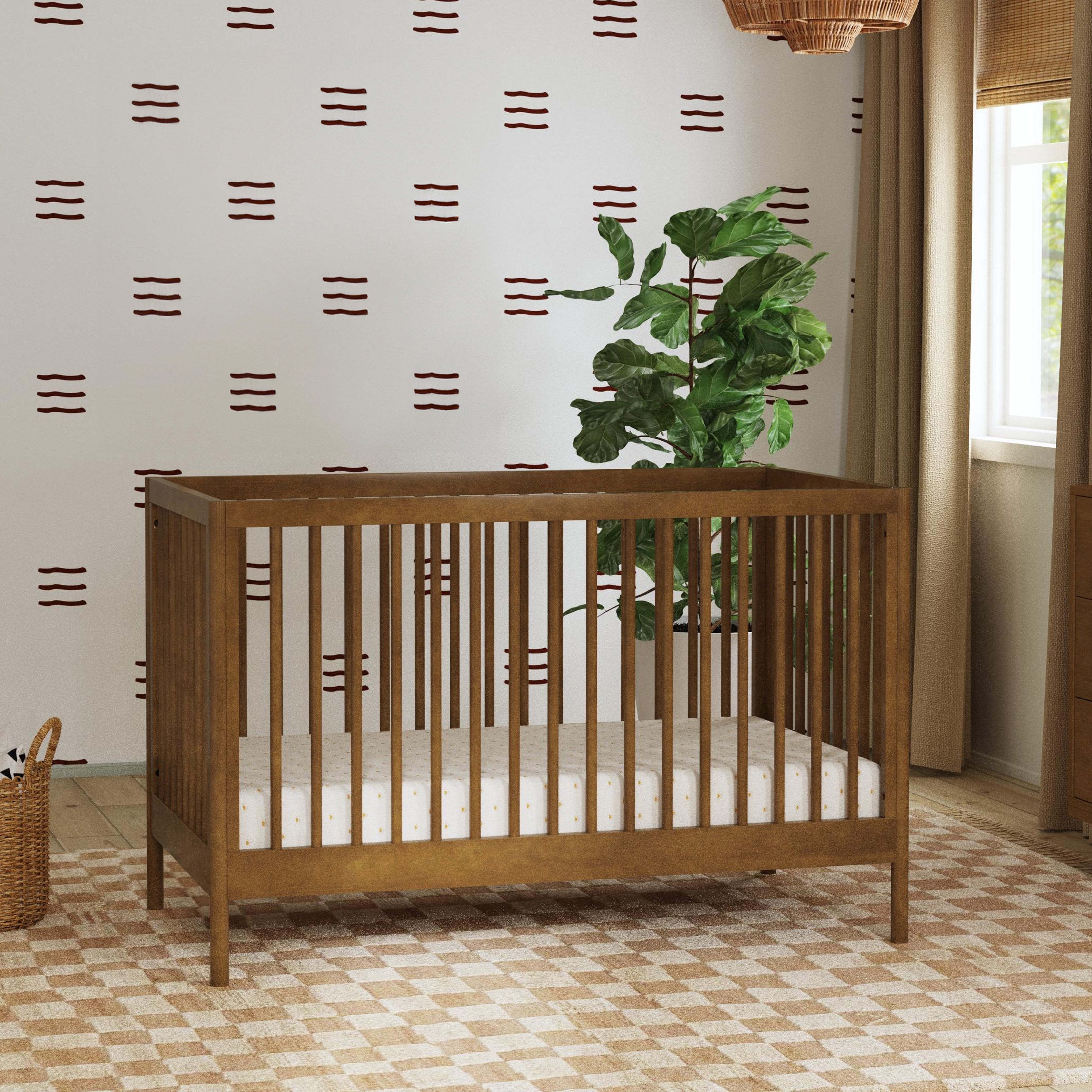 Birdie 3 in 1 Convertible Crib + Comfort Crib & Toddler Mattress Bundle
