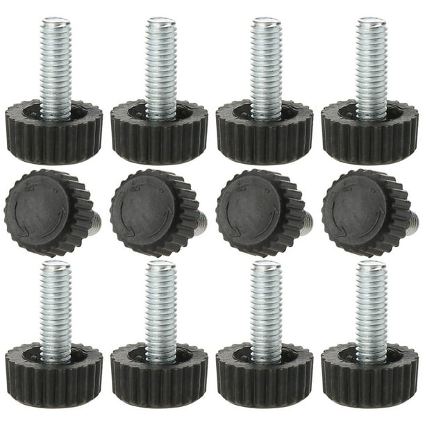 M6 x 18 x 18mm Hand Screw Leveling Feet Adjustable Leveler for Table