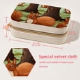 thumbnail image 5 of Squirrel Velvet Portable Necklace Organizer Box with Removable Compartment – Decorative Gift and Necklace Holder, 5 of 7