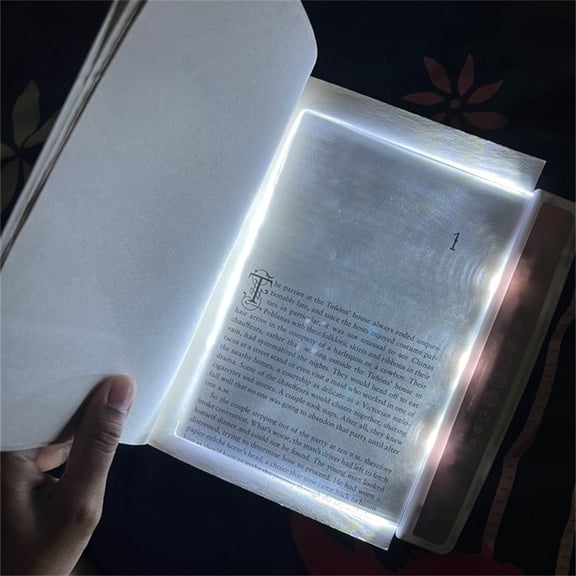 Smart Led Book Light, Flat Reading Light without Battery, Rechargeable Book Page Light with Adjustment 3 Colors for Reading in Bed at Night