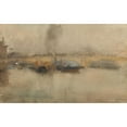 thumbnail image 2 of James Abbott McNeill Whistler 24x17 Gold Ornate Framed and Double Matted Museum Art Print Titled - London Bridge (1881), 2 of 4