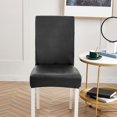 thumbnail image 3 of Funda de silla a prueba de aceite, accesorios de decoración, elástico grande, funda de asiento de silla de material cuero PU extraíble, cojines Negro Soledad Funda de asiento Funda, 3 of 6