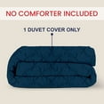 thumbnail image 2 of Kotton Culture 600TC 1Pc Pinch Pleated Duvet Cover Only 100% Egyptian Cotton (Teal, Super Oversized King), 2 of 4