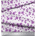 thumbnail image 3 of Soimoi Purple Cotton Duck Fabric Clover & Daisy Floral Decor Fabric Printed Yard 56 Inch Wide, 3 of 3