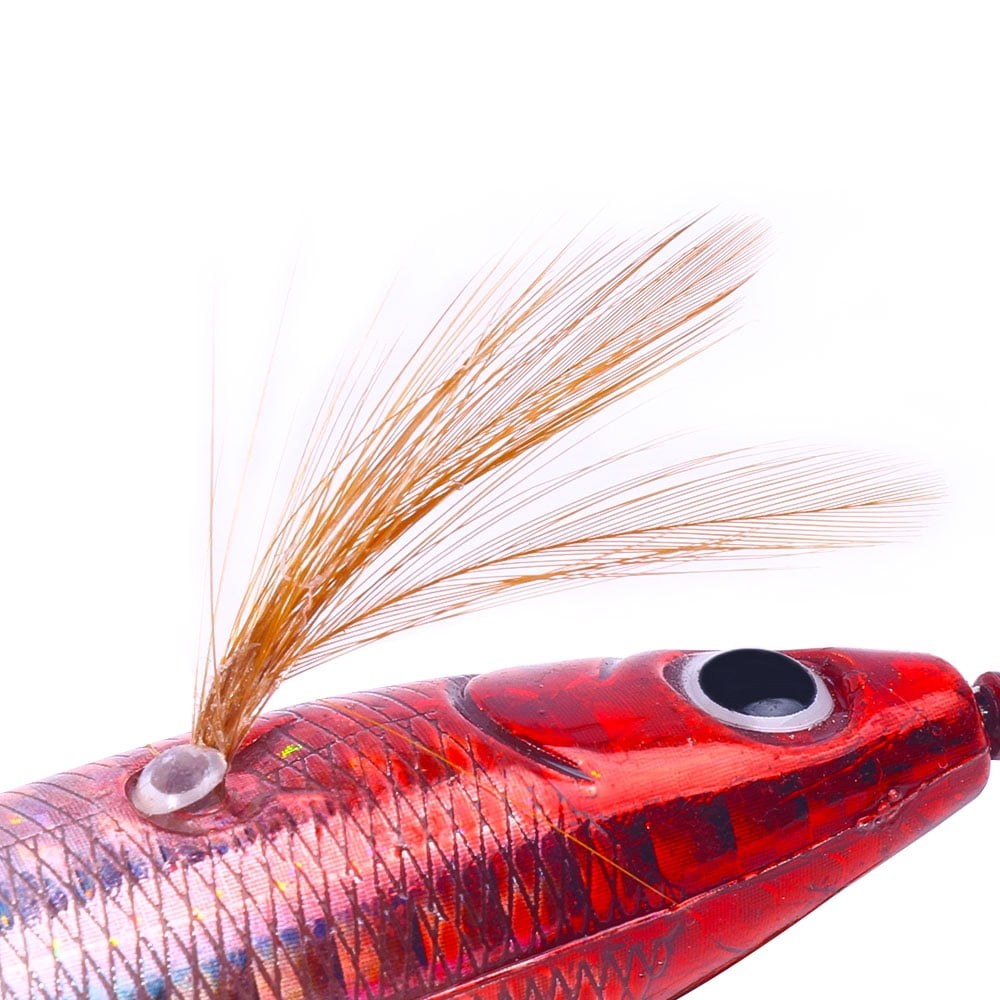 HENGJIA Squid Jig Shrimp Prawn Lures Luminous for Cuttlefish Octopus Fishing Lures 10PCS