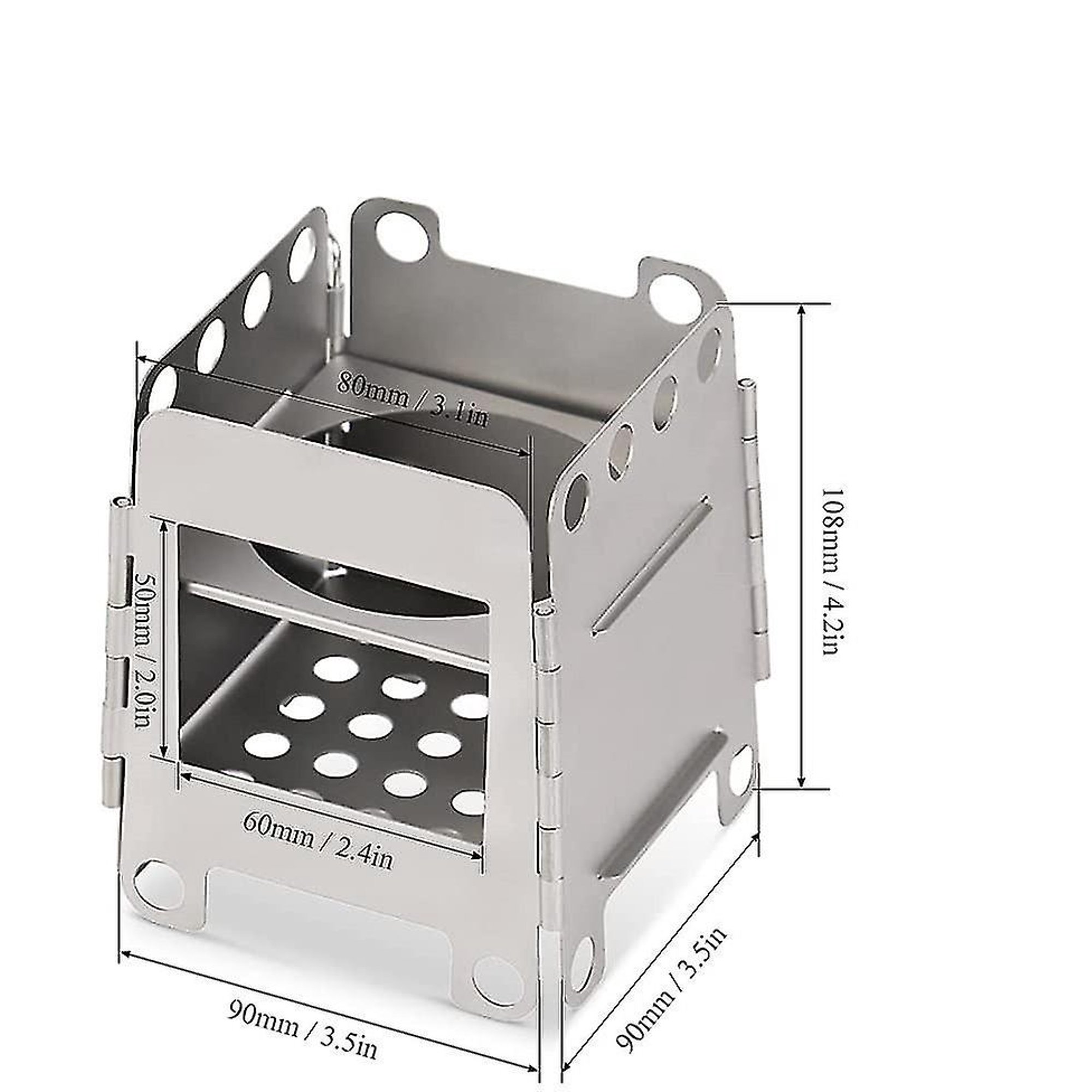 Titanium Folding Wood Stove + Alcohol Burner Portable For Outdoor Picnic  Stove | Walmart Canada