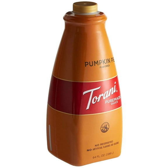 Torani Puremade Sauce, Pumpkin Pie Flavor, Gmo Free & Gluten Free, 64 Fl. Oz. 1.89 L