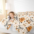 thumbnail image 3 of Homewish Coquette Bow Ghost Twin Comforter Sets for Kids, Pumpkin Orange Skull Daisy Bat Bedding Set, Halloween Reversible, 2pcs, 1 Comforter and 1 Pillowcase, 3 of 6
