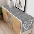 thumbnail image 4 of Valentine's Day Table Runner - 36 Inch Long, Kitchen Dining Table Runner Dresser Scarves, Love Branches Vintage Wood Grain Gray Farmhouse Decor for Coffee Tables Wedding Party Banquet, 4 of 8