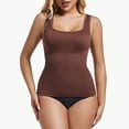 thumbnail image 2 of BYHONG Tank Tops For Women Shapewear Square Neck Camisole Tops Brown_002 XXXL, 2 of 7