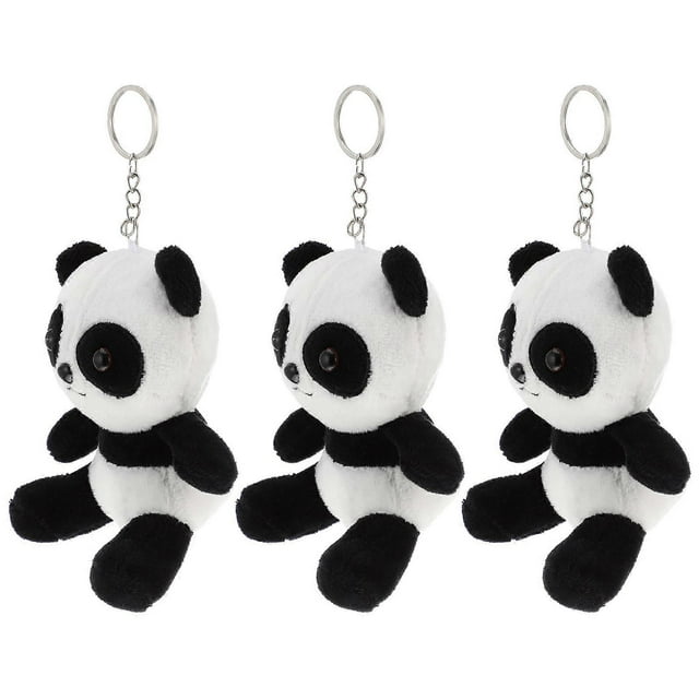 Unique Panda Shape Keychain 3Pcs Hanging Pendant For Cars Bags And Ceremonies In Classic