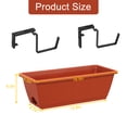 thumbnail image 6 of OYEAL 6-Pack Window Box Planters with Adjustable Brackets, Plastic Red & Black Deck Planters for Windowsill, Porch, Garden Balcony, 6 of 7