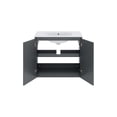 thumbnail image 6 of Sink Vanity Cabinet, Wall Mount, White Grey Gray, Ceramic, Melamine, Modern Contemporary, Hotel Bedroom Bathroom Master Suite Guest, 6 of 9