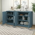thumbnail image 4 of MAYEERTY Sideboard Buffet Cabinet with Adjustable Shelves & Silver Handles, Antique Blue, 4 of 9