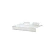 SSWBasics Clear Acrylic Slat Wall Shelf - 10”L x 4”W Pack of 5 Slat Wall Shelves Slatwall Sign Holder for Retail Displays