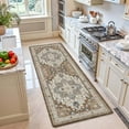 thumbnail image 2 of PABUBE Kitchen Mat 24"x59", Waterproof & Oil Proof Kitchen Rug, Persian Vintage Decor, 0.4" Thick Cushioned Anti Fatigue Kitchen Mat for Floor, Easy Clean, Non-Slip Kitchen Floor Mat, 2 of 9