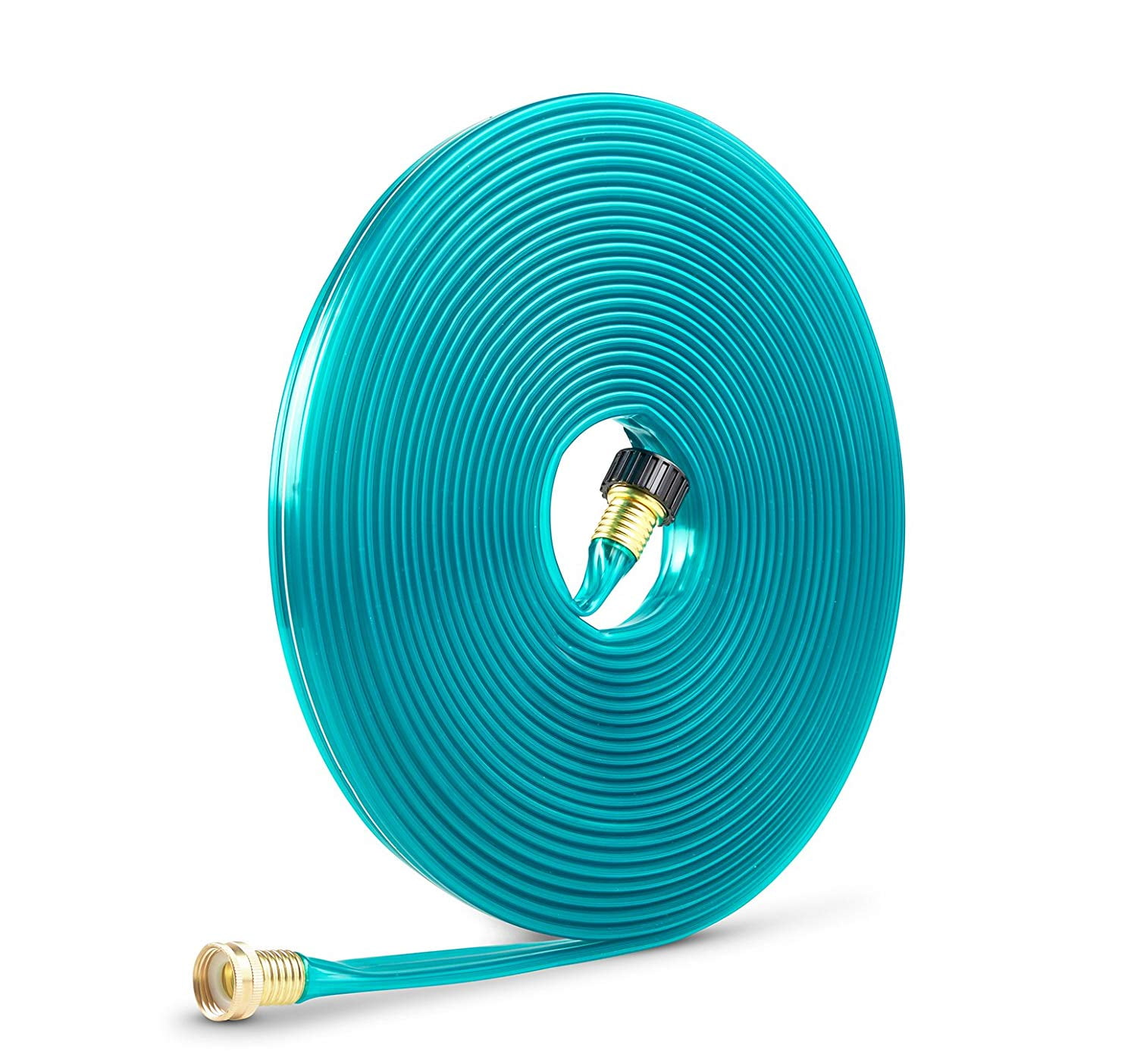 2-in-1 Sprinkler/Soaking Hose, Green, 50 Feet, Gilmour 3-Tube Sprinkler