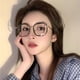 thumbnail image 3 of Gafas para miopía, para mujer, con protección contra la luz azul, para estudiantes, con montura grande, estilo retro, ligeras y versátiles, 3 of 6