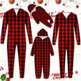 thumbnail image 4 of Fiaer Christmas Family Pajamas Onesie Hoodies Novelty Allover Pattern Sleepwear One Piece Full Zip up Plaid Jumpsuit Pjs Cozy Loungewear for Men Women Kids Baby 9M, 4 of 9